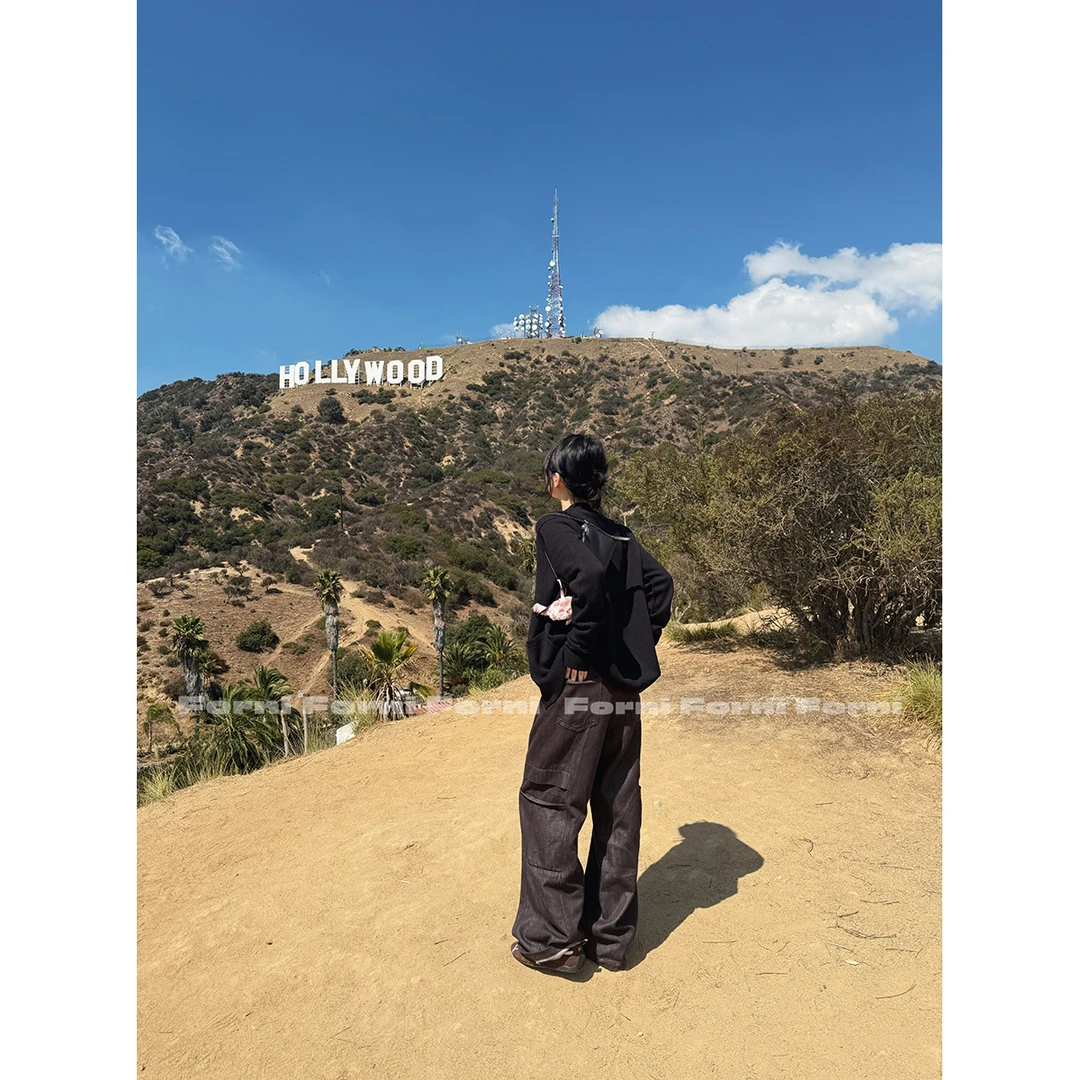 FORNI 精英裤 兰精天丝棉美式街头阔腿工装裤