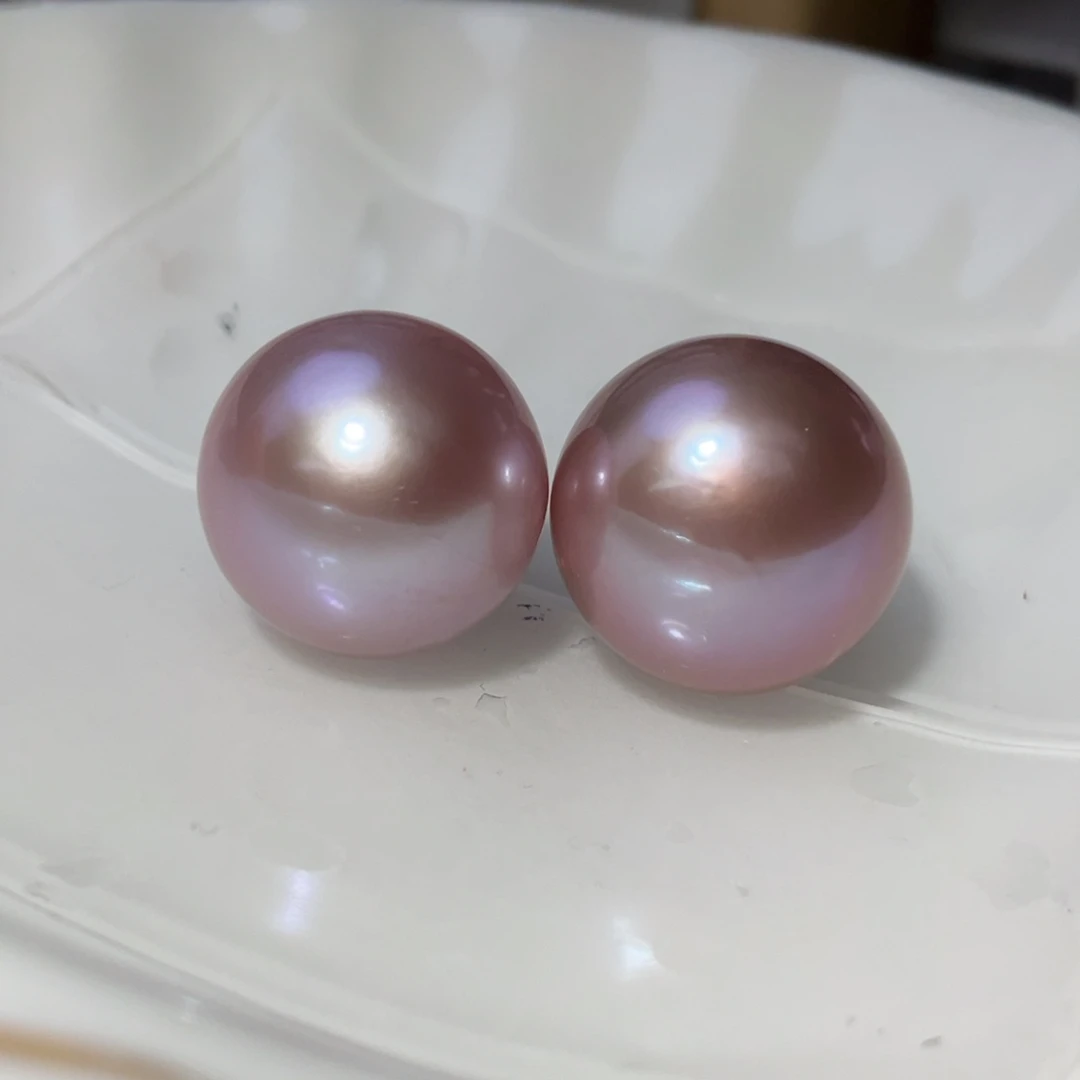 银S925镶嵌耳饰淡水珍珠