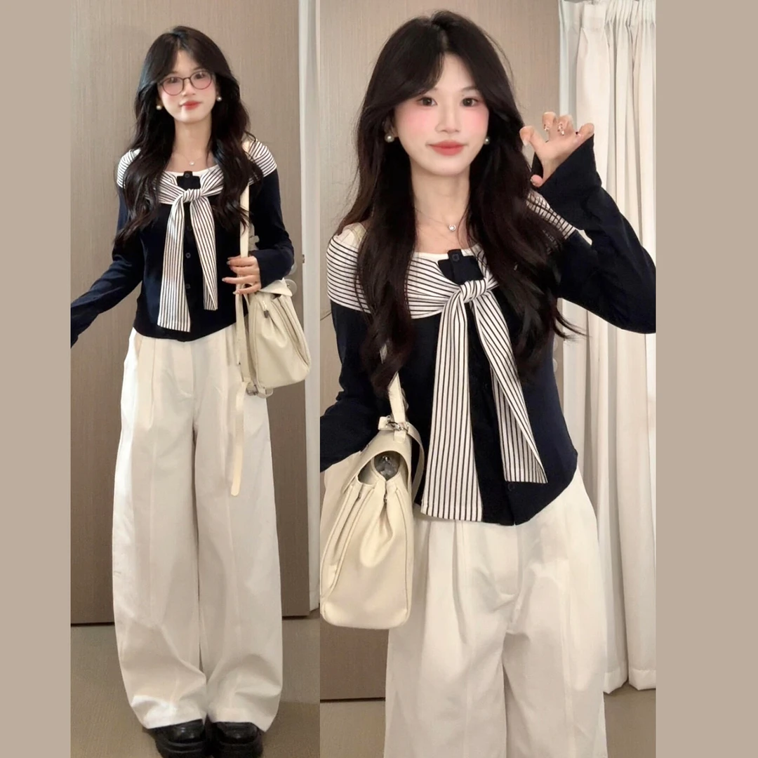 2025新款超火韩系气质早秋装穿搭一整套高级感休闲两件套装女秋季
