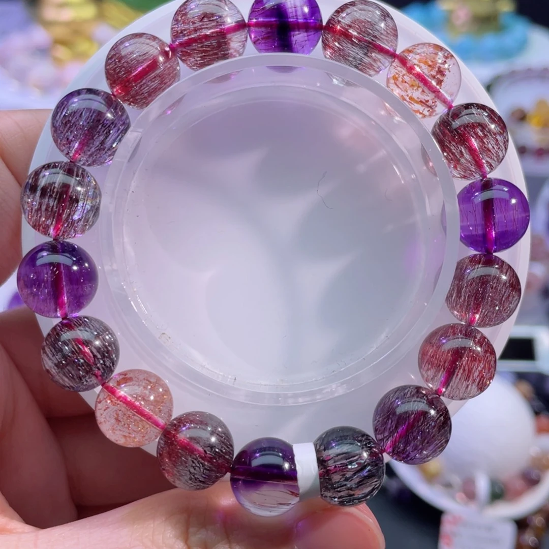 水晶手链未镶嵌黑加仑超七手链