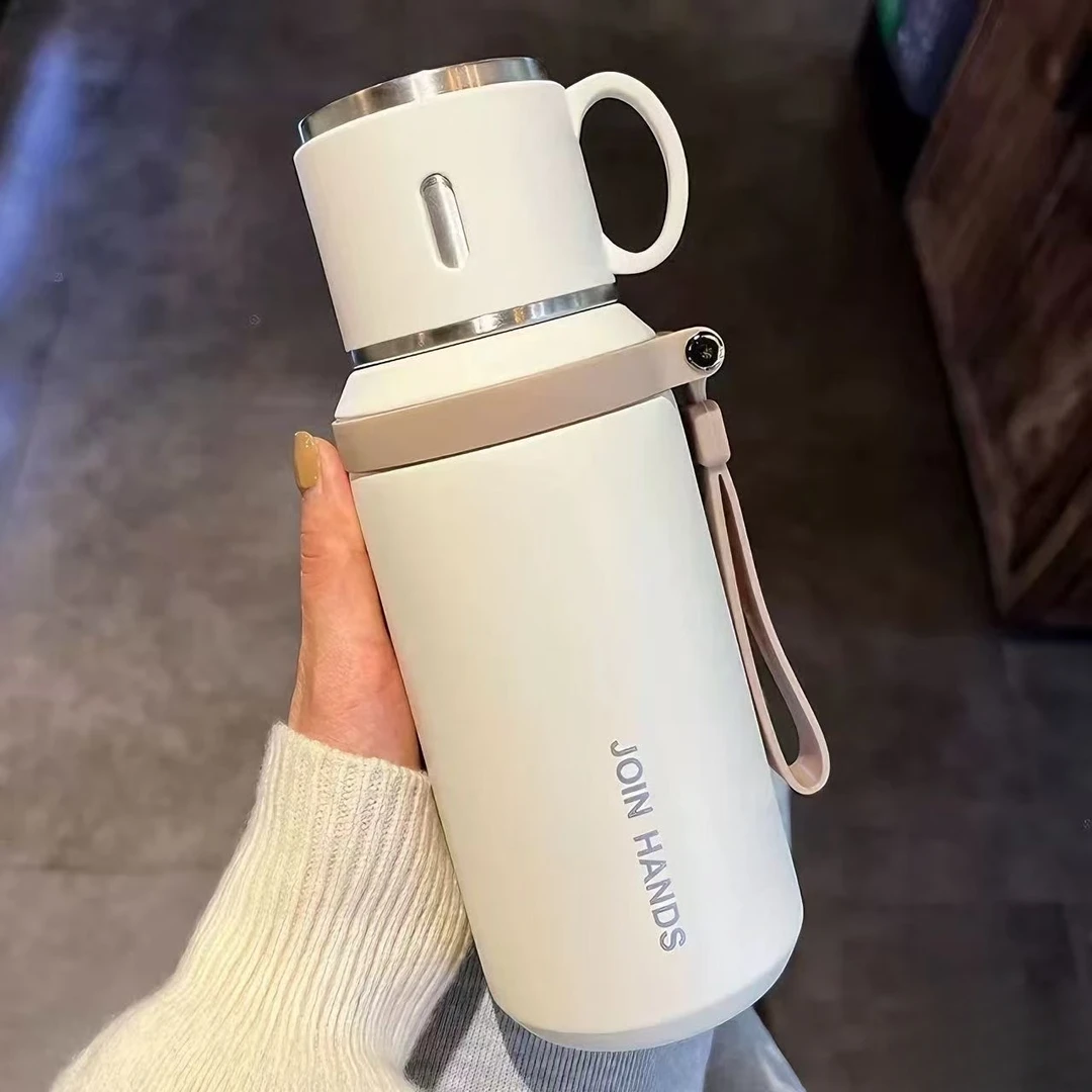 高档商务太阳壶保温杯车载大容量真空便携茶水杯