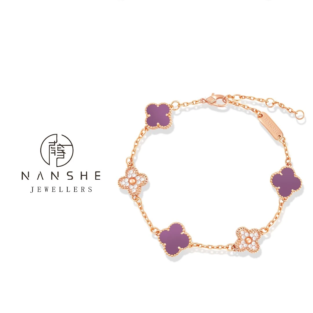 NANSHE/南奢 四色迷你五花四叶草手链 L1171