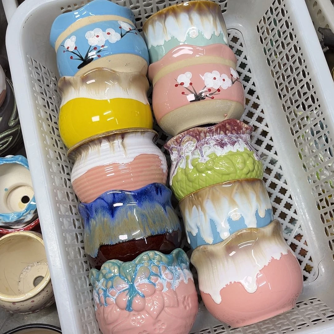 陶瓷花盆特价上新口9-10厘米