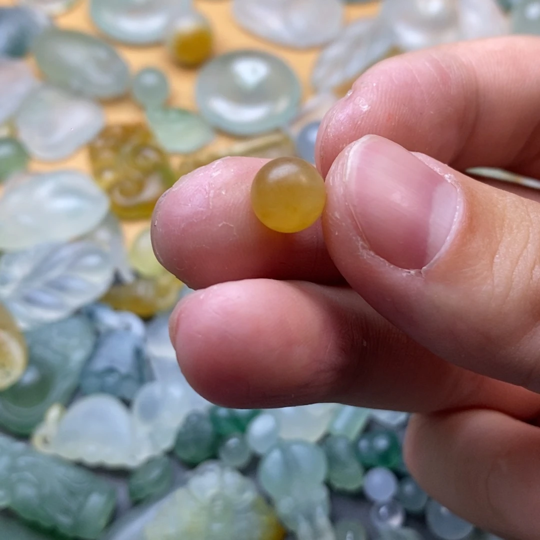 定制翡翠未镶嵌素***子珠子