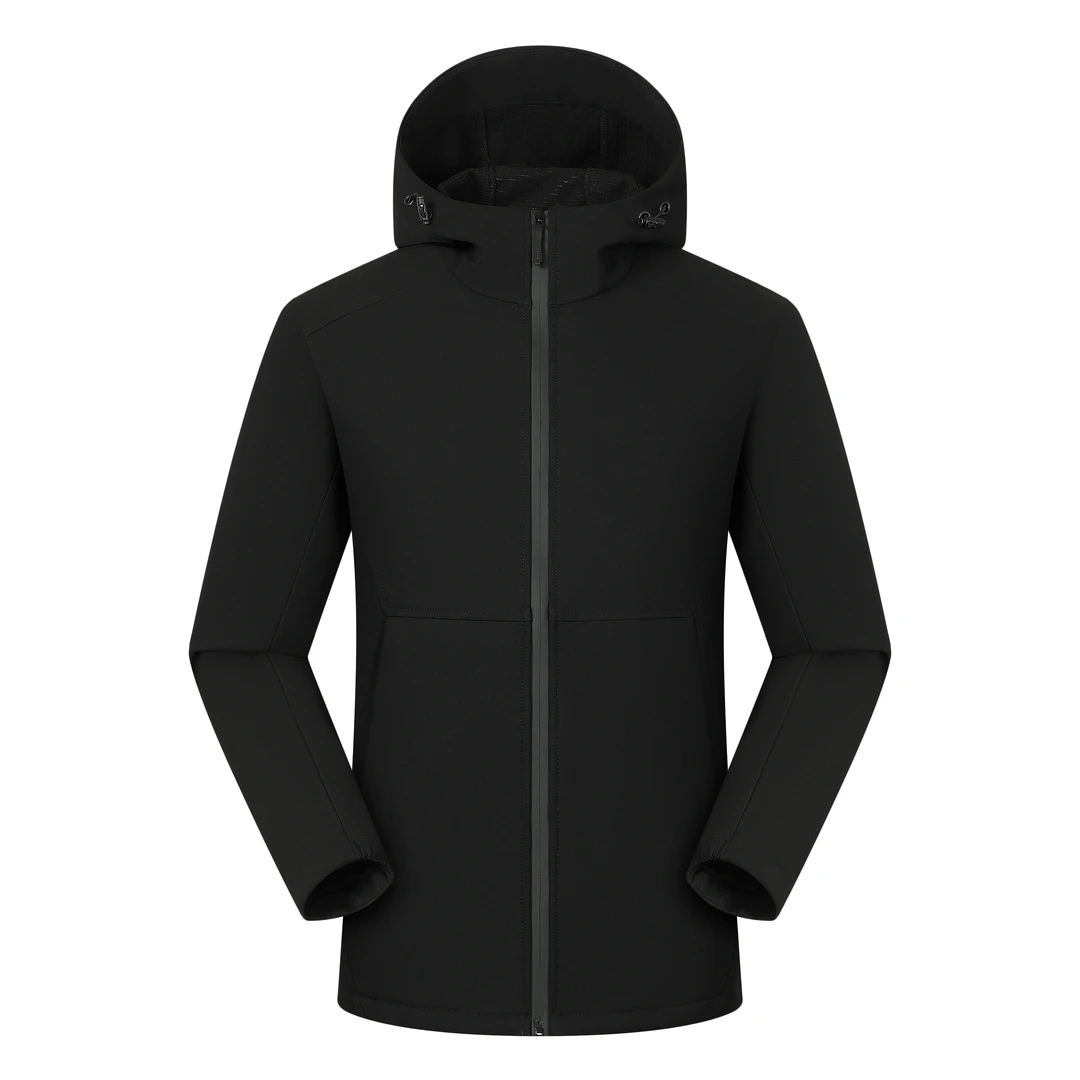 加绒连帽科技软壳弹力防风保暖加厚外套