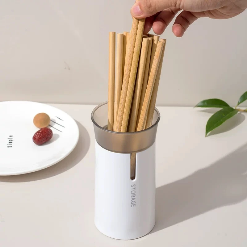 凤倪AI线丄消毒机勺子防霉防尘家用筷架壁挂水墨风餐具笼简约竹筷