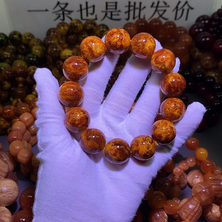 松木（琥珀木）手串/手链1.8 留疤玉化高货