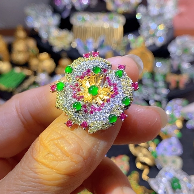 【闪购商品】银S925镶嵌挂件翡翠
