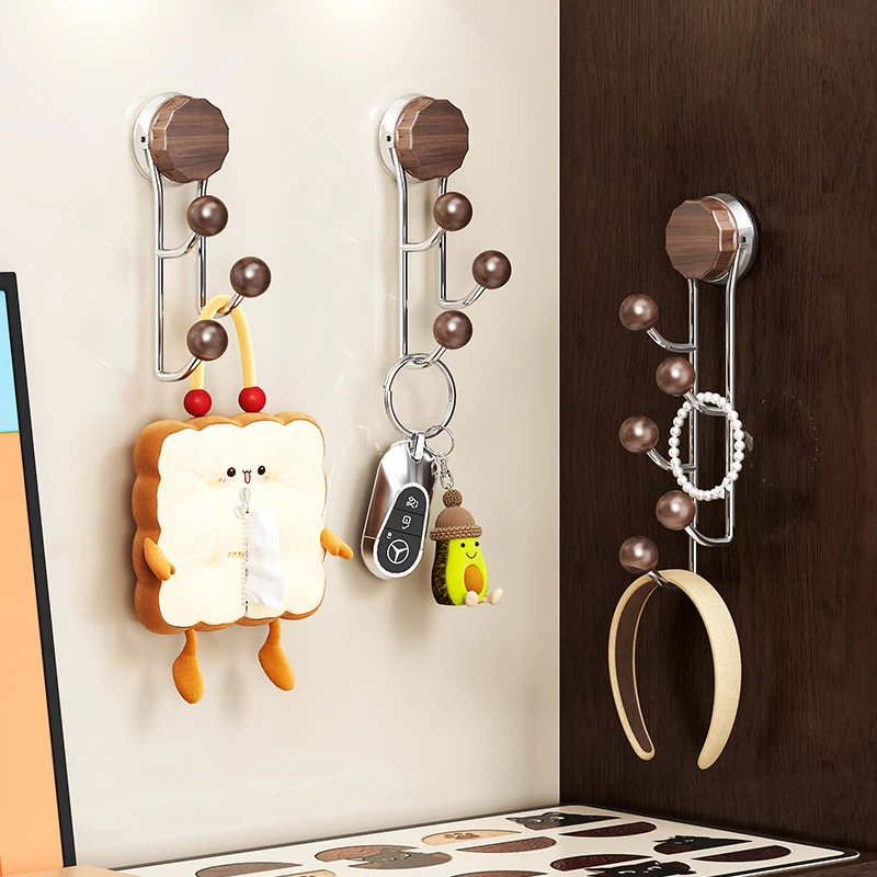 吸盘挂钩免打孔门后挂衣架墙上壁挂入户卧室浴室粘钩帽子收纳神器