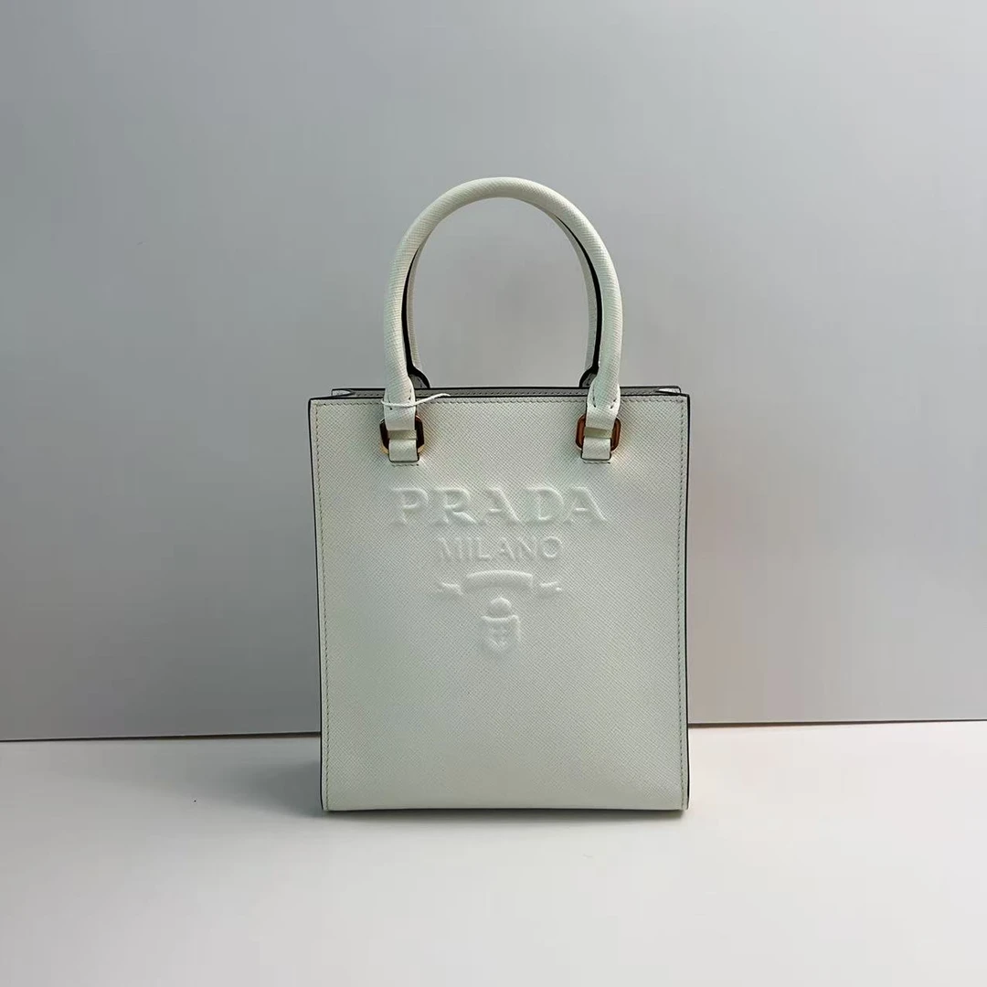 95新 Prada/普拉达 普拉达白色琴谱百搭单肩包