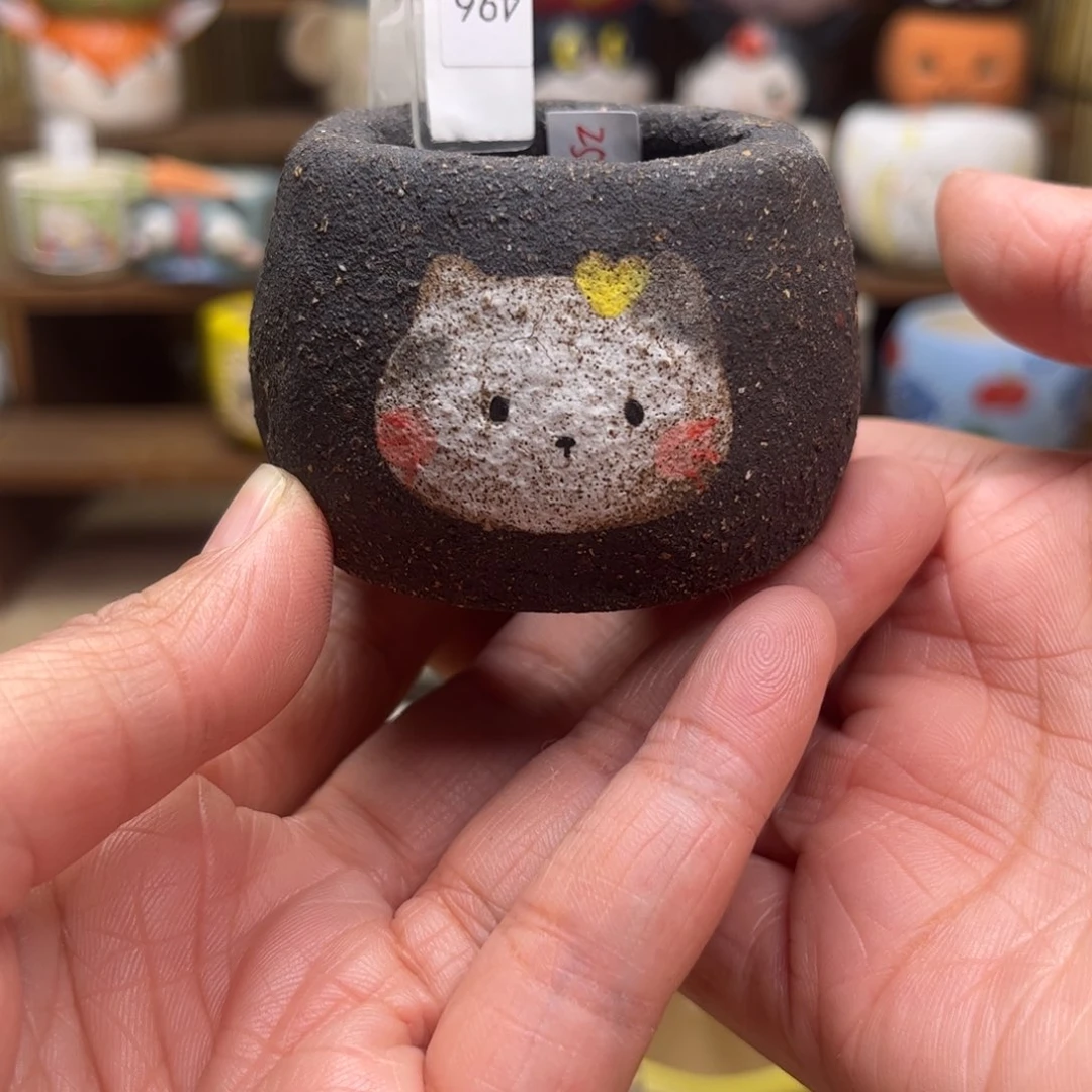 红陶496凯蒂猫黑粗陶现货