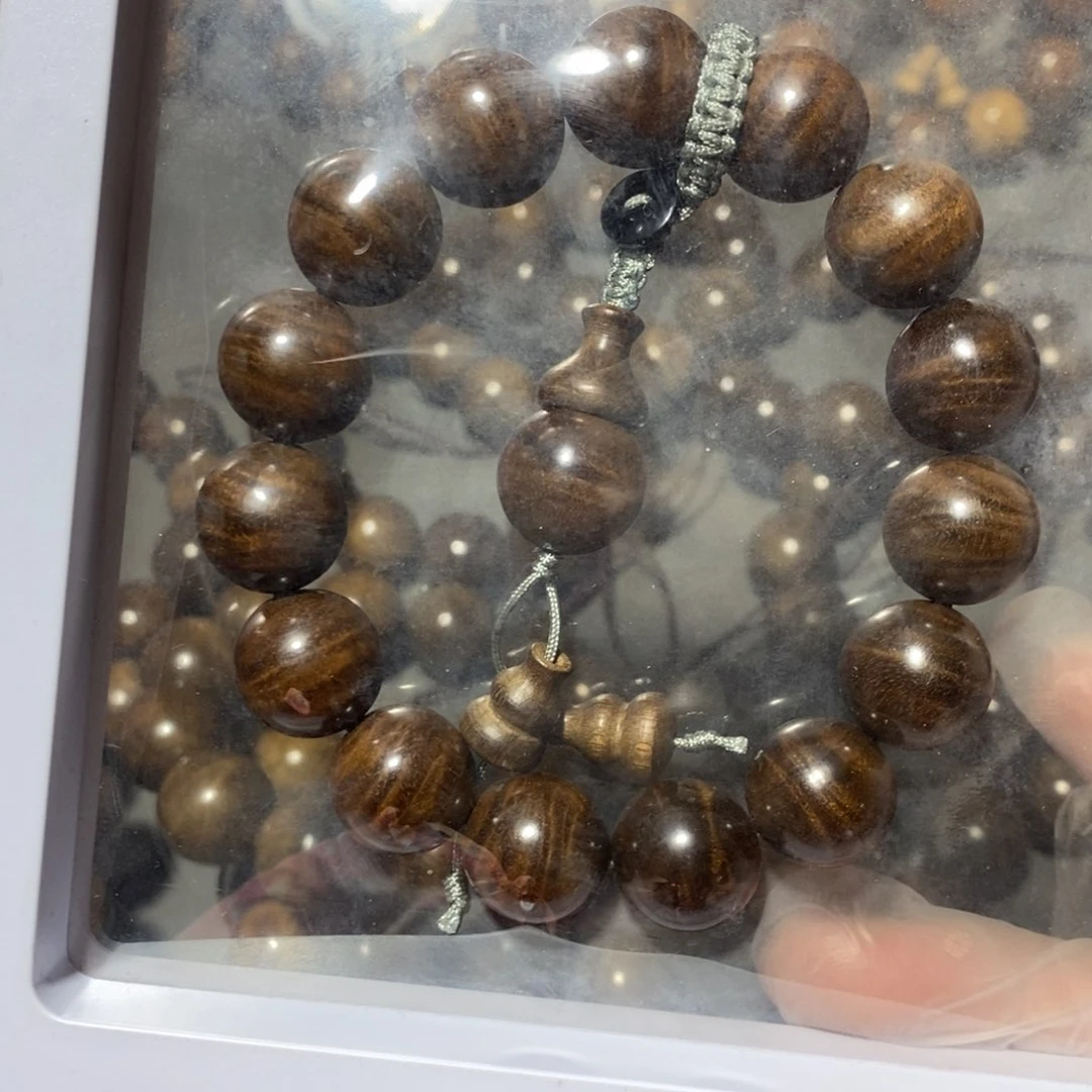 金丝楠金****】小叶1.5手串花纹