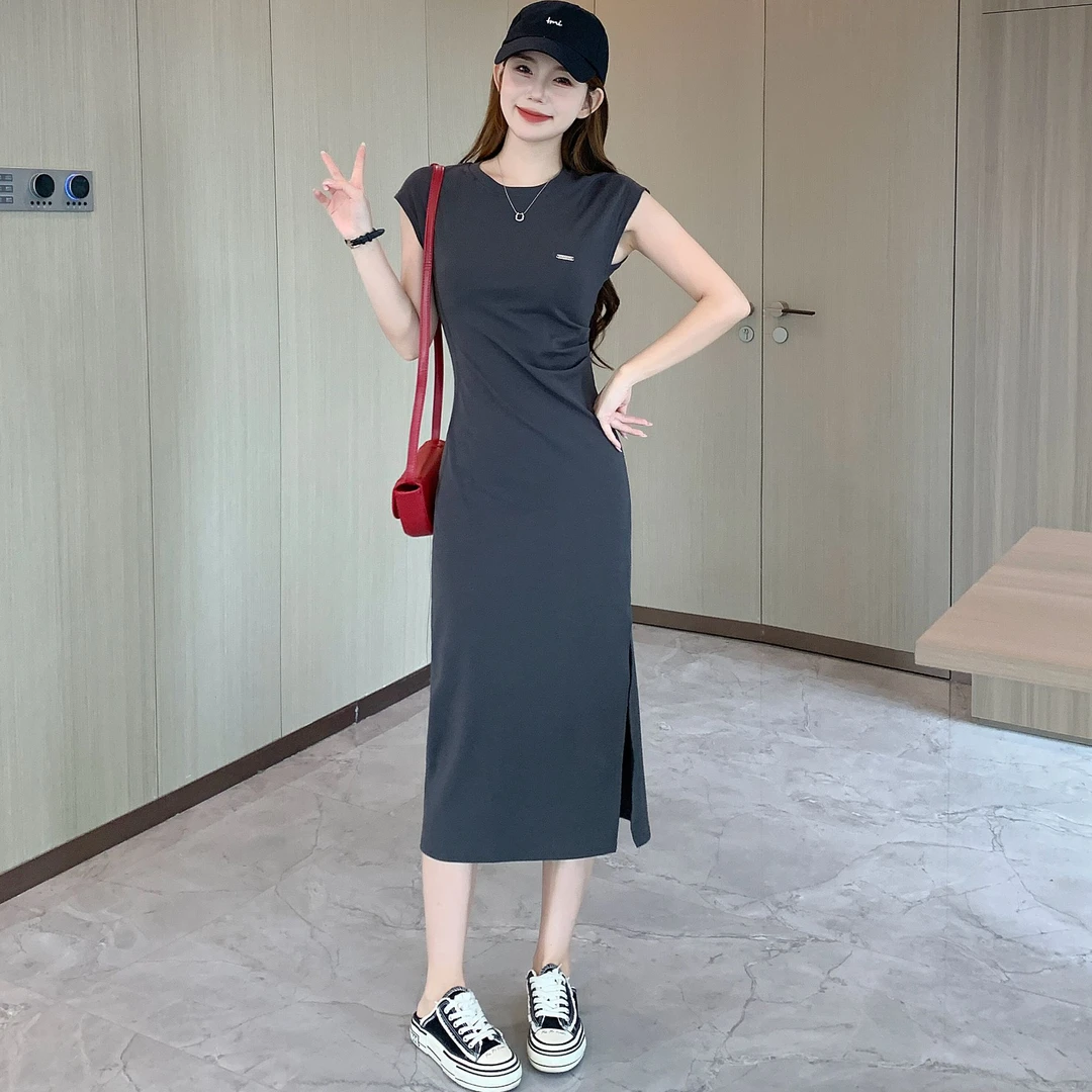 十大最美裙子时尚气质休闲显瘦长款侧开叉高贵连衣裙百搭打底裙子