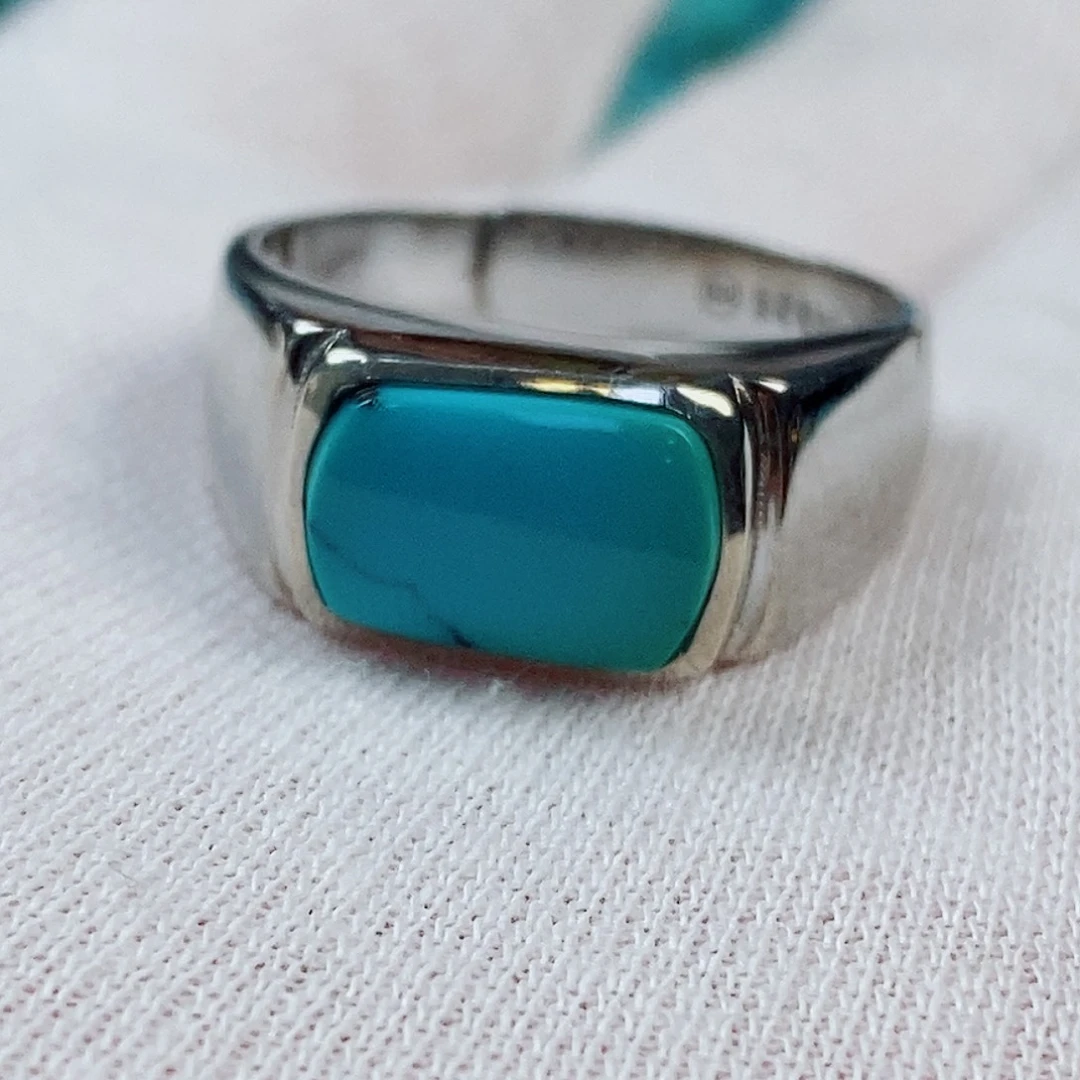 银S925镶嵌绿松石珠宝奇石