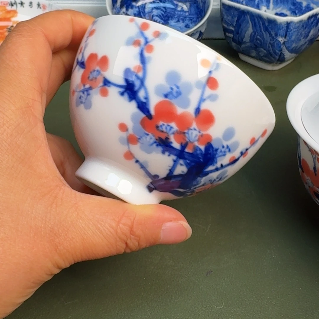 瓷景德镇纯手绘茶具圆圆220