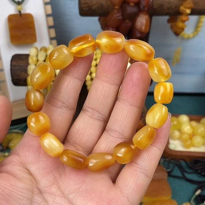 未镶嵌蜜蜡裸石手串