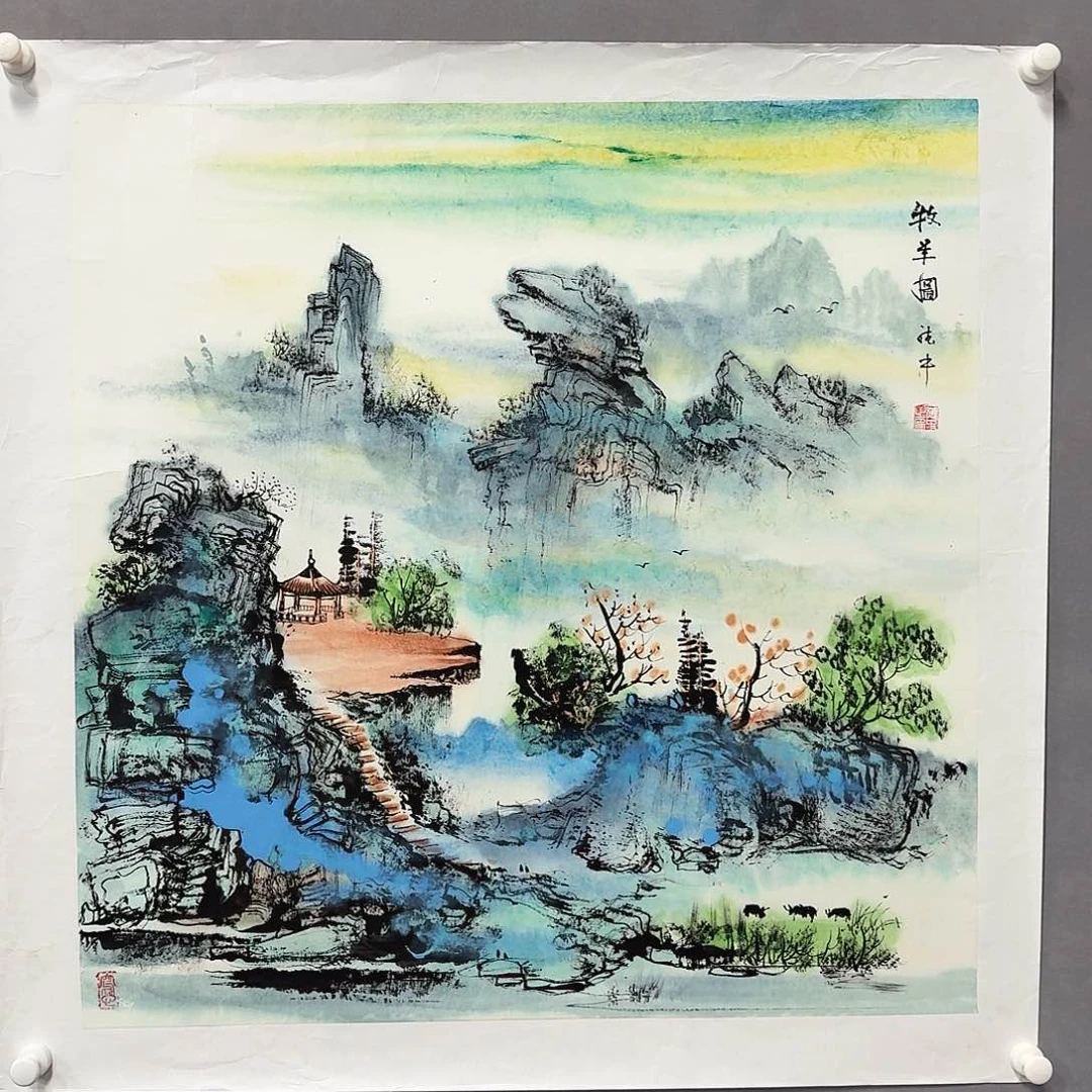 国画亲笔手绘放心去藏