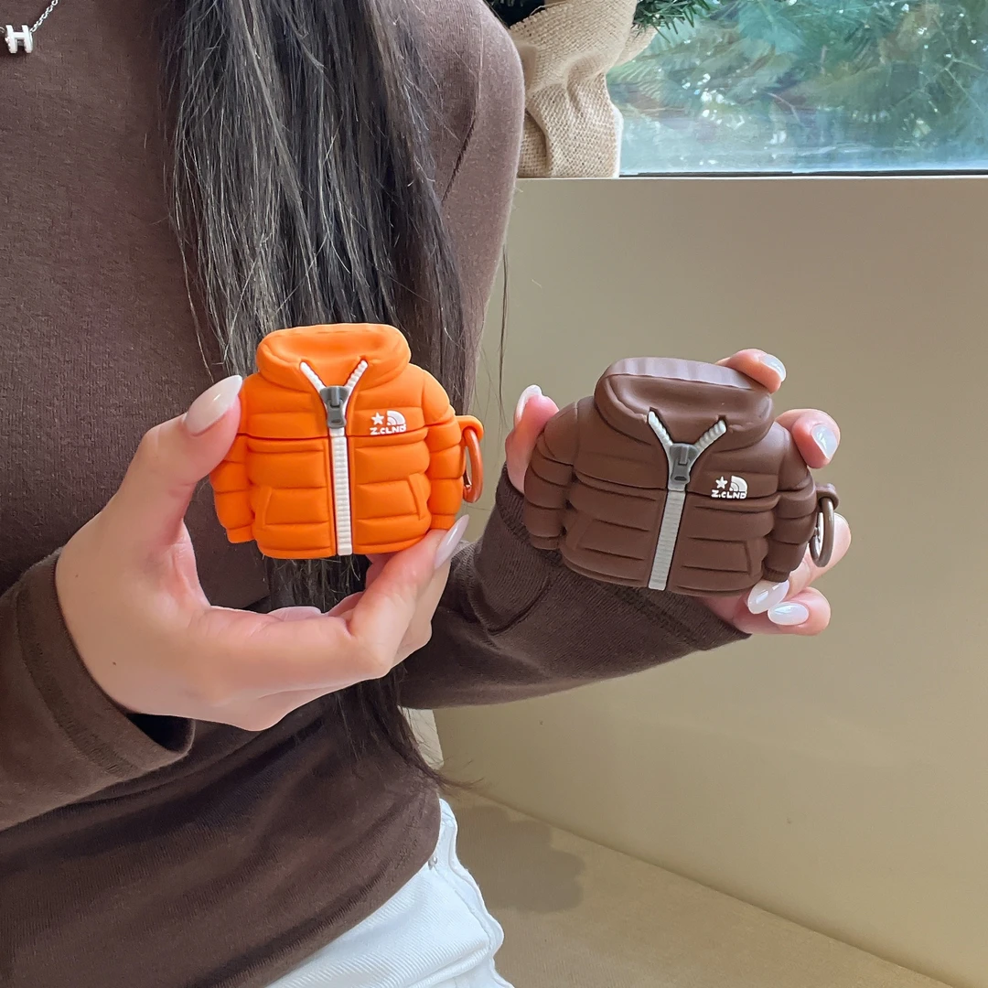 羽绒服airpodspro3保护壳airpods4保护套airpodspro2苹果保护套