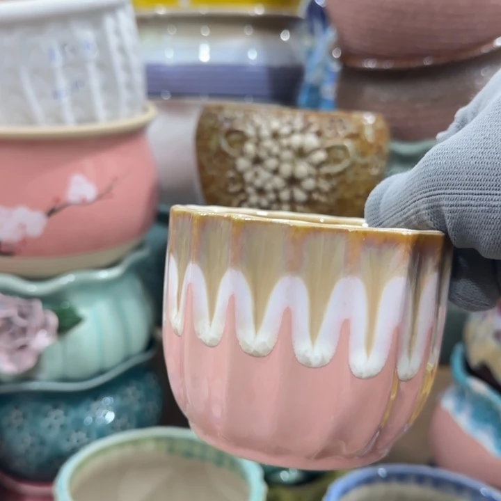 凑9米包邮，有孔，陶瓷花盆