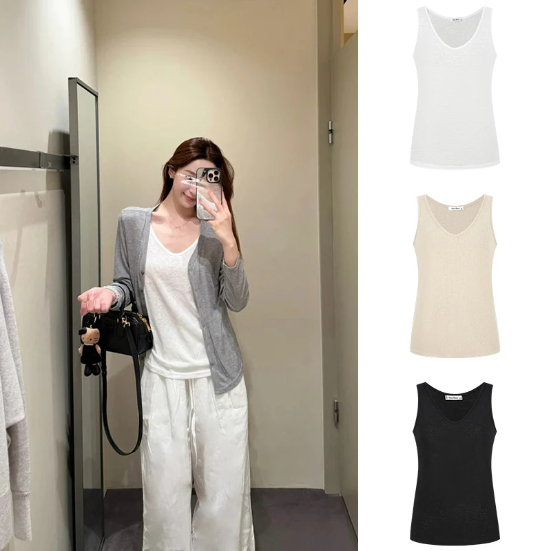 Moses Queen/魔西女王 简约百搭打底宽松休闲舒适遮肉显瘦背心