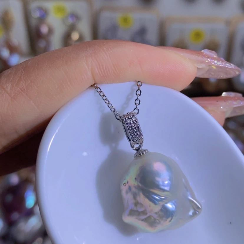 【闪购商品】淡水珍珠天然淡水珍珠（微瑕）合金