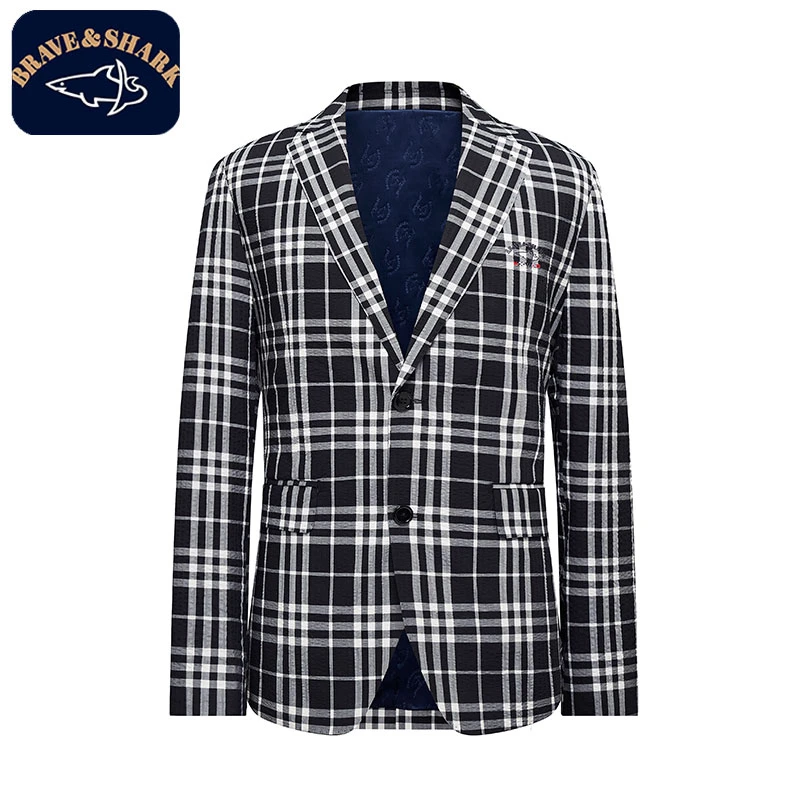 【官方正品】BRAVE&SHARK/勇士鲨鱼男士小西服高端英伦西装上衣