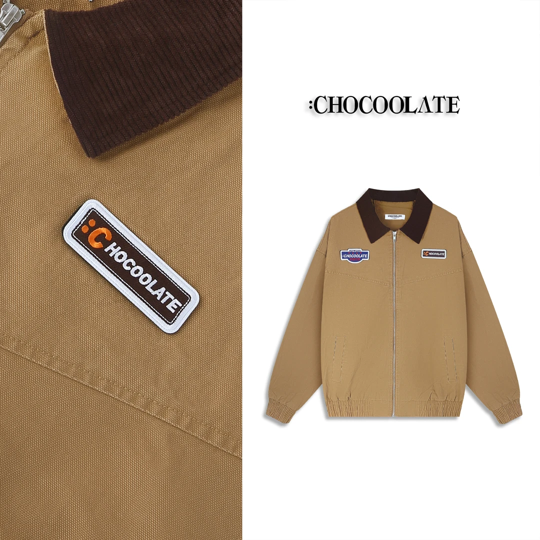 ：CHOCOOLATE美式复古撞色翻领外套6163-1400309