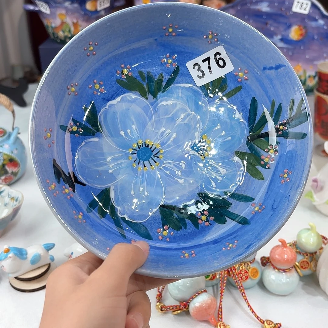 景德镇手绘高温釉下彩陶瓷茶具