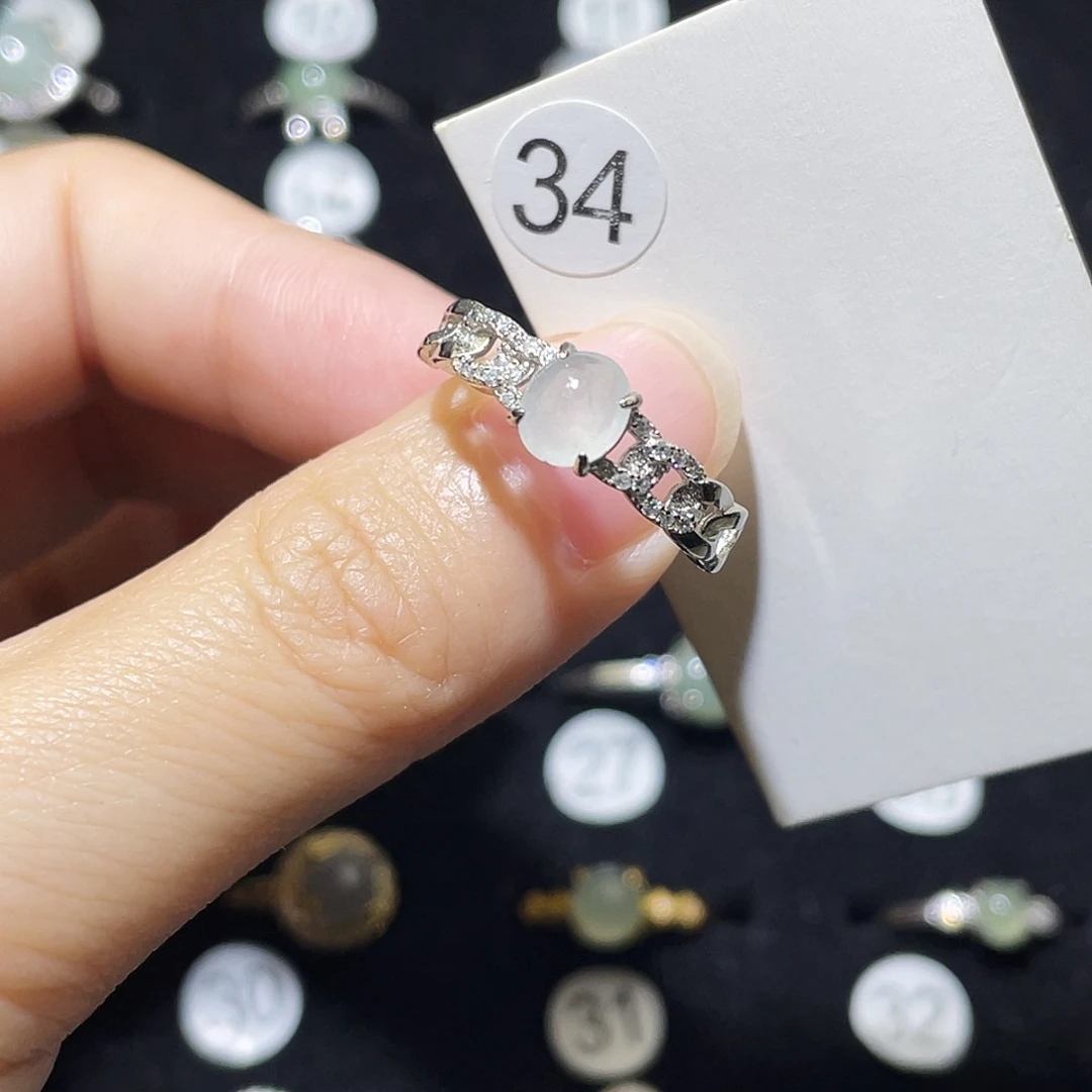 翡翠未镶嵌戒指戒指