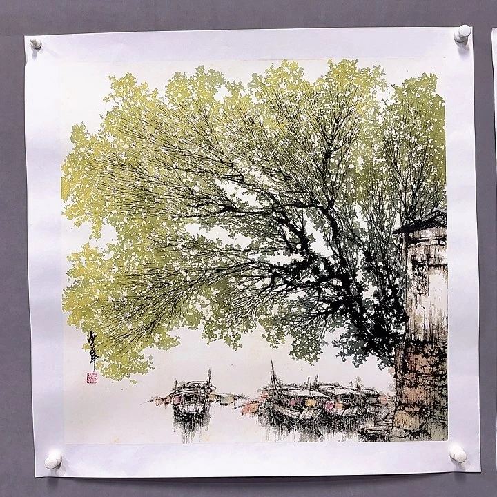 国画亲笔手绘放心去藏