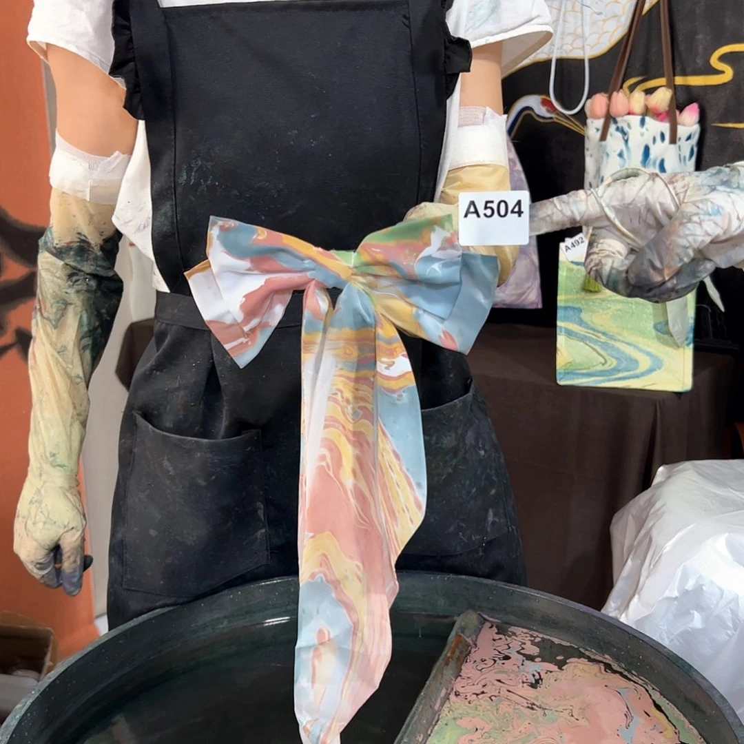 504粉雾海蝴蝶结发夹手作