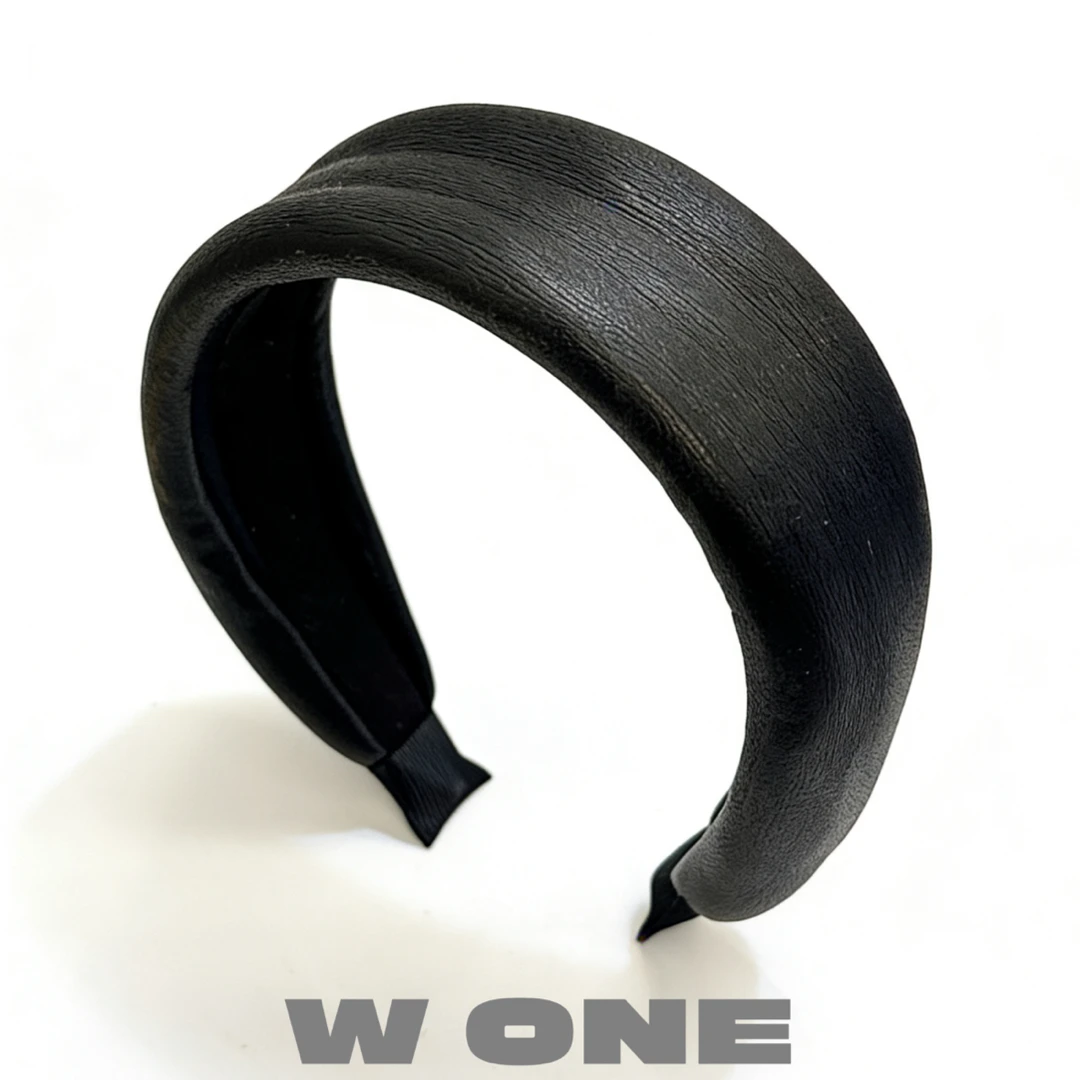 【W ONE】原创设计自制皮质宽面高颅顶发箍