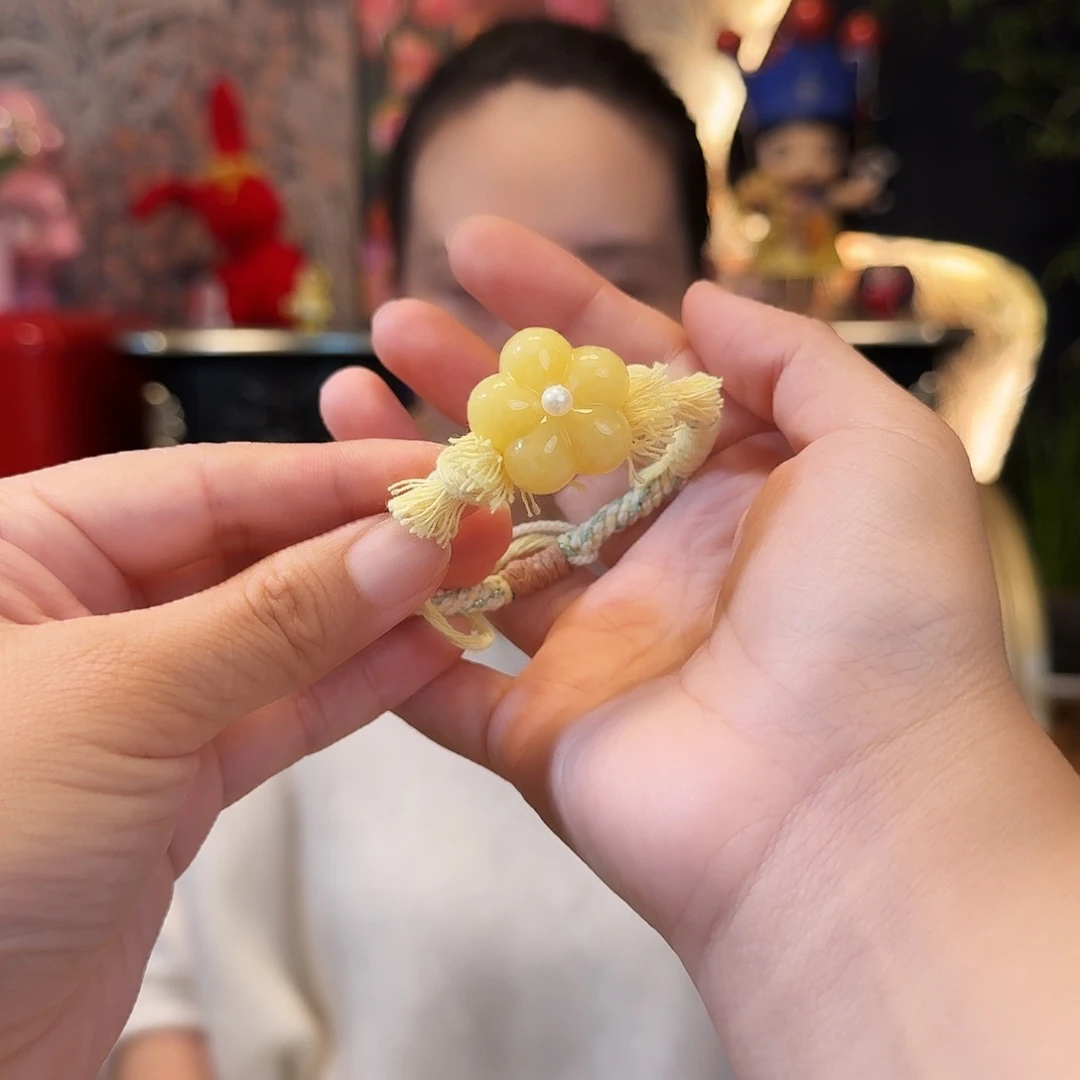 肥***纸手绳蜜蜡未镶嵌手串