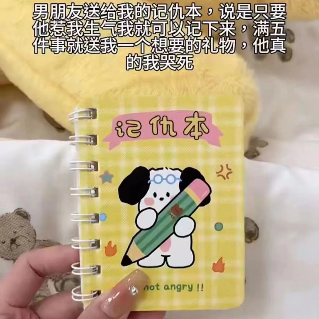 记仇本线圈可爱ins本子随身口袋侧翻笔记本迷你卡通记事本便携
