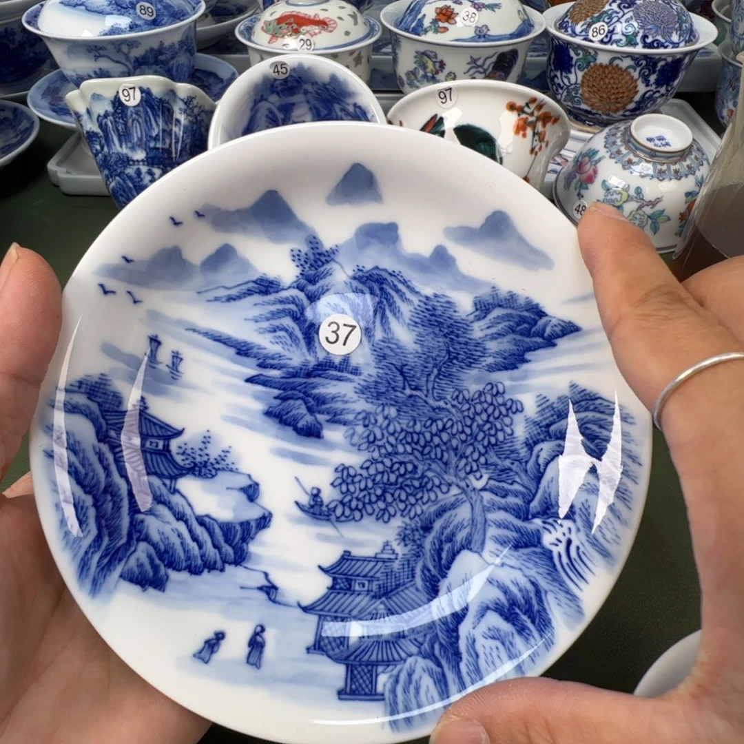 陶瓷景德镇纯手工纯手绘茶具木木37