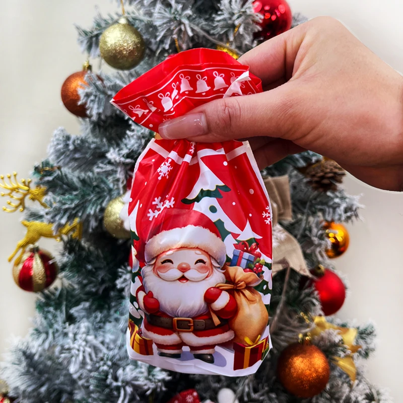 圣诞节棉花糖曲奇饼干小抽绳袋