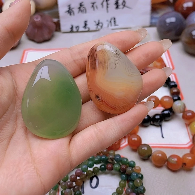 【闪购商品】未镶嵌玛瑙/玉髓珠宝半成品红*