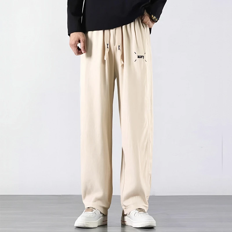 休闲长裤大码男士休闲裤运动直筒夏季薄款宽松大码男士运动x1956