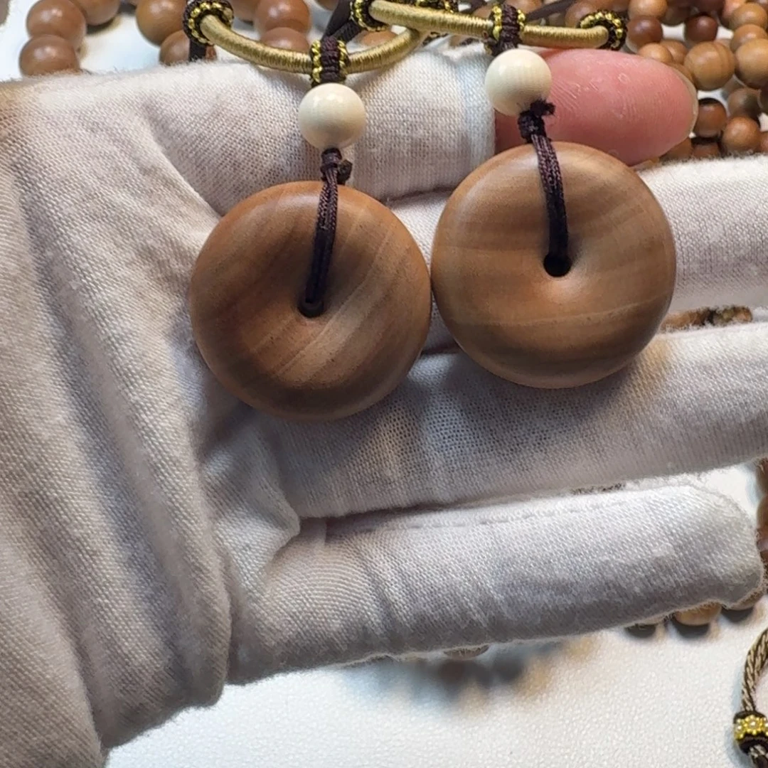 檀香木无事牌平安扣3.0.1.0