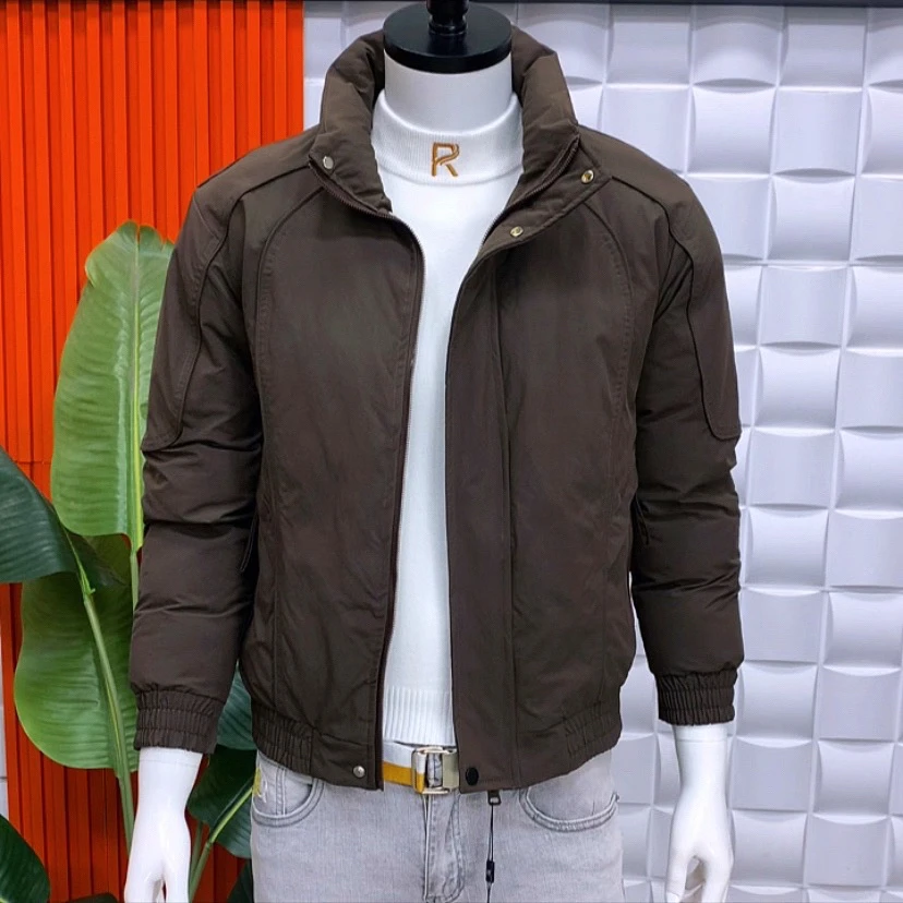 男士冬季新款棉服33886立领修身保暖潮流时尚痞帅短款棉服外套