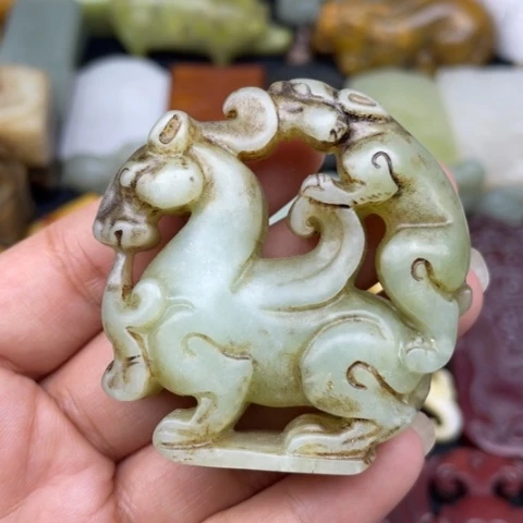 蛇纹石玉未镶嵌颈饰105