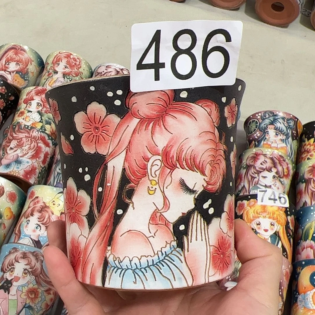 景德镇炫彩手绘口10.5高10