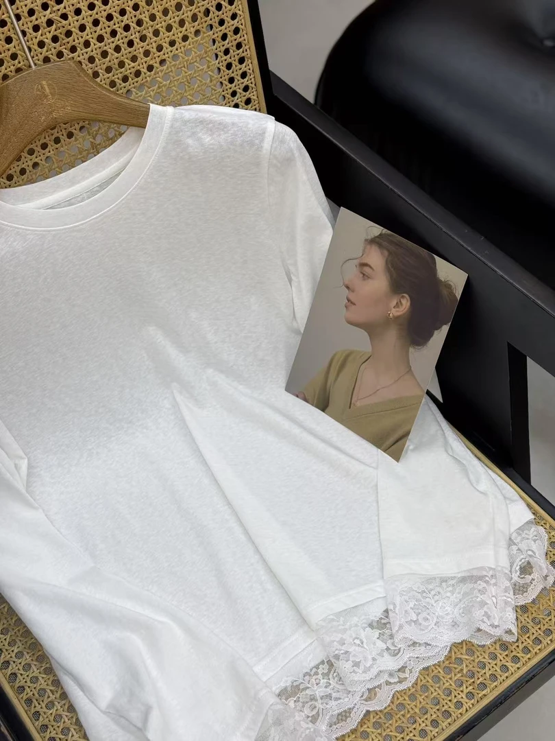 「金小姐」One薄棉蕾丝打底T～