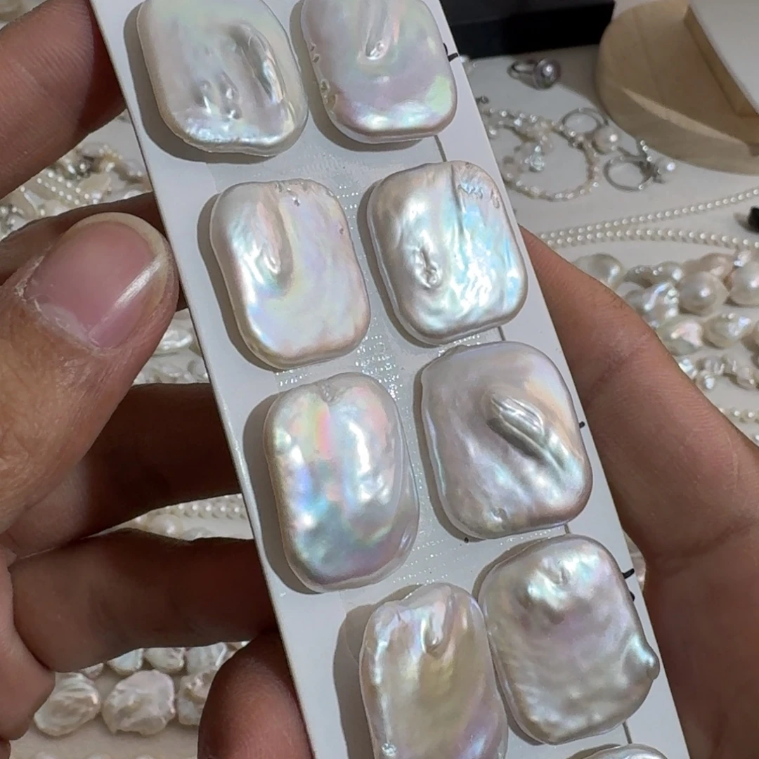 耳饰银S925镶嵌淡水珍珠多样性发一