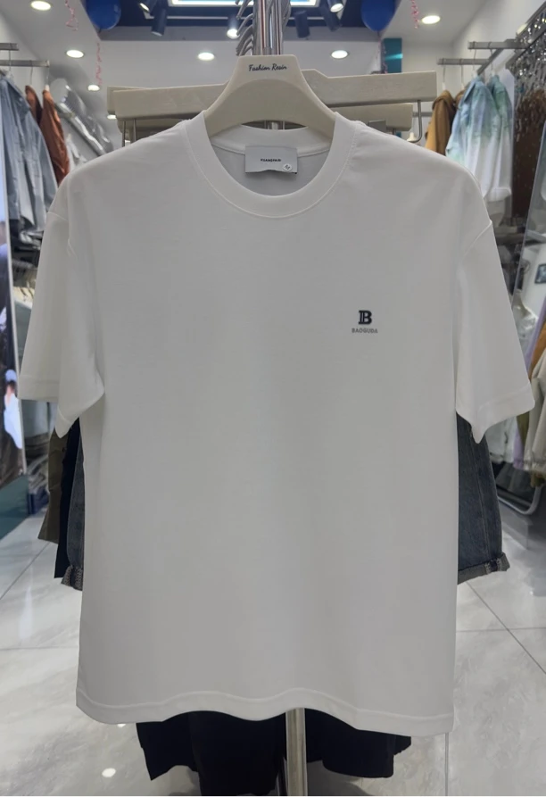 字母短袖休闲圆领T恤单刀赴会t恤半袖白色盐系少年感