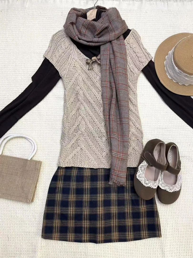 全新日单/品牌【下单备注编码】NO退NO换毛衣外套半裙辣妹日系短裙