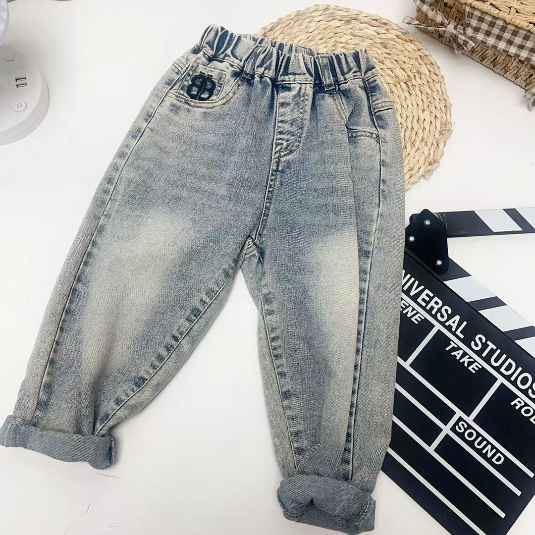 【乔治蓝乔】儿童春季新款时尚洋气百搭牛仔裤 5622