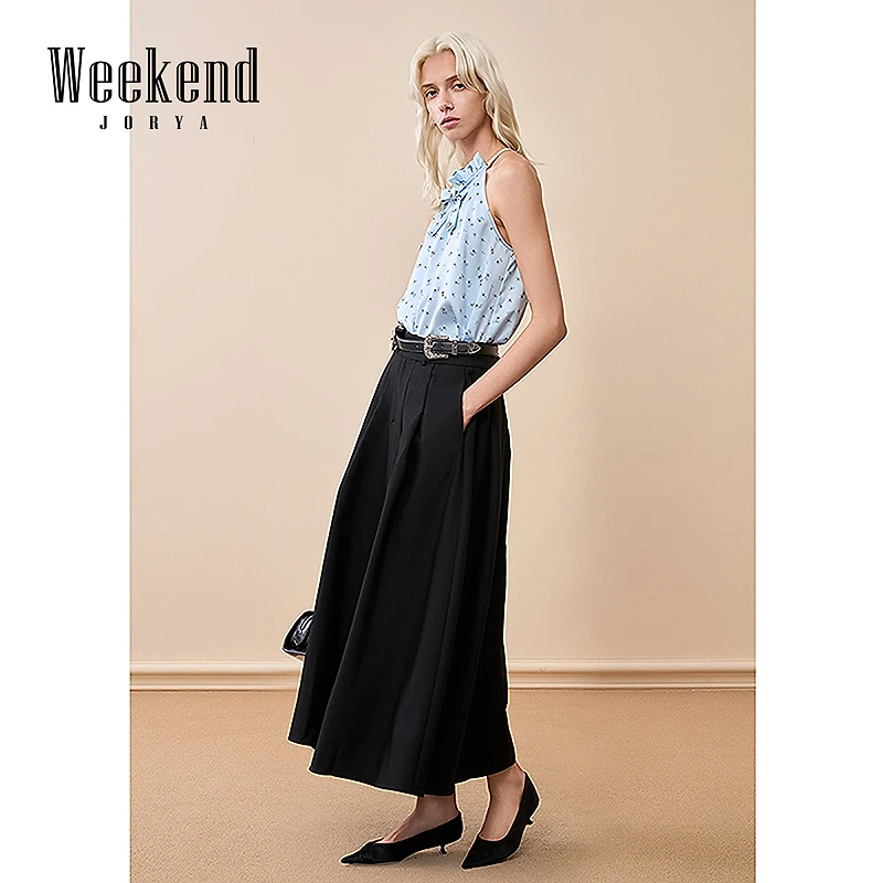卓雅周末秋设计感大摆伞裙长裙赫本半身裙EJWEAQ36