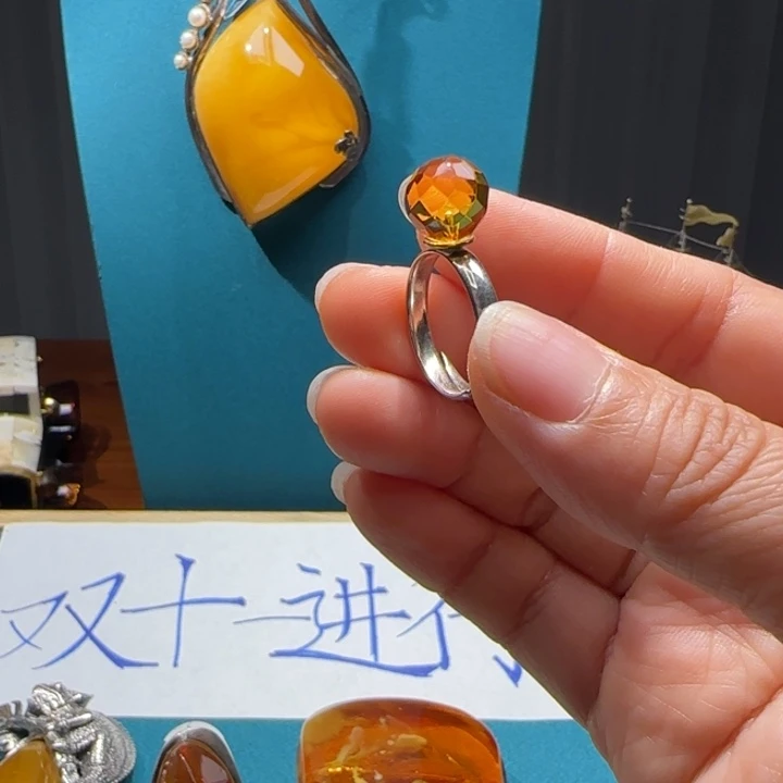 琥珀未镶嵌手链波兰设计款琥珀蜜蜡