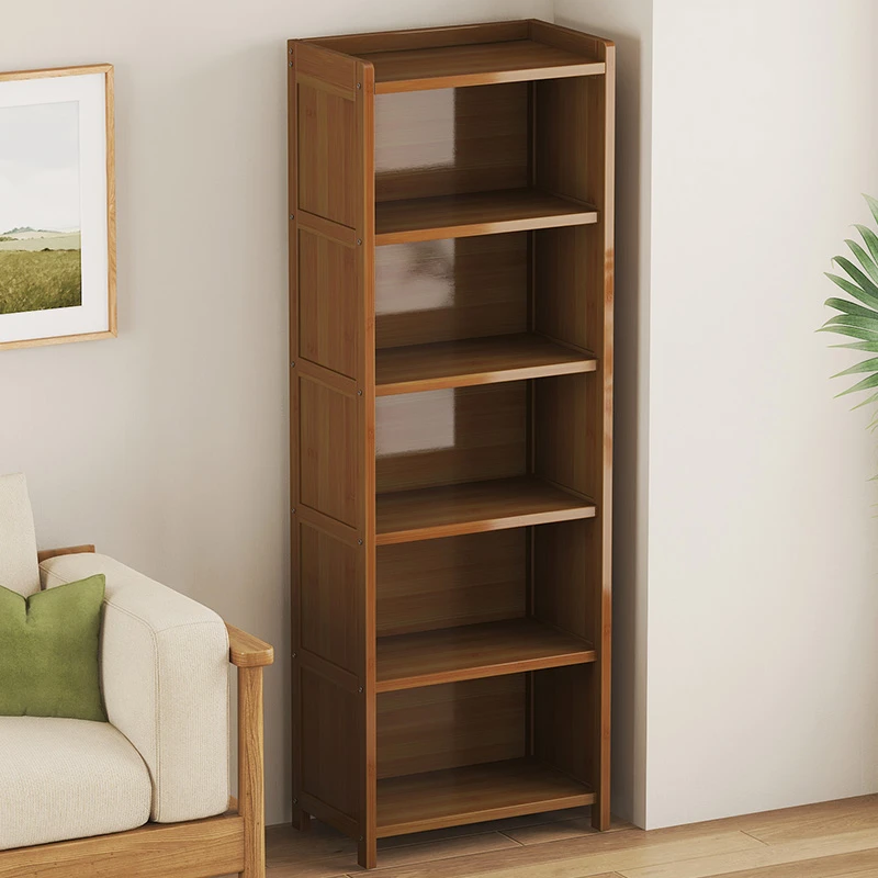 实木家用书架储物柜落地置物架组合书柜百搭高窄柜墙边角落立柜子